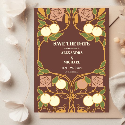 Save The Date Art Nouveau vintage