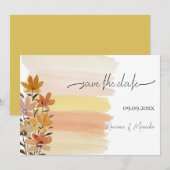 Save The Date Art Rustique Artistique Fleur sauvage Aquarelle (Devant / Derrière)