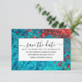 Save The Date Artiste Neon Orange Turquoise Vert Acrylique Peint (Debout devant)