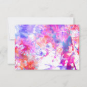 Save The Date Artsy Abstrait Été Rose Violet Orange Tie Dye (Dos)