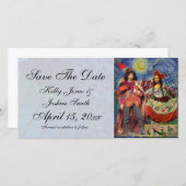 Save The Date Artsy Enregistrer la date fanciful mariage faire-p (Devant / Derrière)