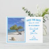 Save The Date Aruba Destination Mariage Bleu Divi Tree (Debout devant)