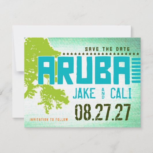 Save The Date ARUBA Enregistrer la date (Devant)