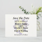 Save The Date Assortiment d'iris jaunes et violets (Debout devant)
