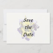Save The Date Assortiment d'iris jaunes et violets (Dos)