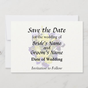 Save The Date Assortiment d'iris jaunes et violets