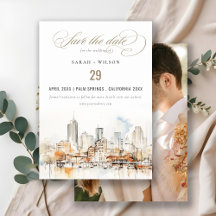 Atlanta Georgia Watercolor Paysage Mariage Photo