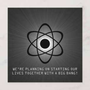 Save The Date Atomique Enregistrer l'Invitation de date, Gris