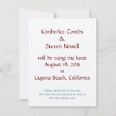 Save The Date Attacher le noeud (Dos)