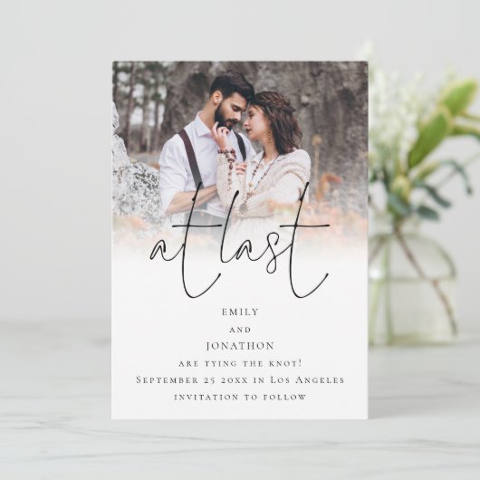 Save The Date Au Dernier script de superposition photo Mariage d (Debout devant)