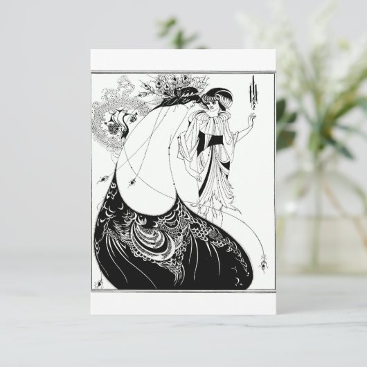 Save The Date Aubrey Beardsley Le Peacock (Debout devant)