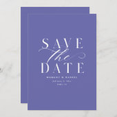 Save The Date Aucune Photo Enregistrer La Date Purple Lavender Q (Devant / Derrière)