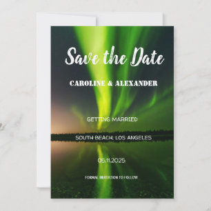 Save The Date aurores boréales Aurora Borealis Galaxy Sky Mariag