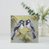 Save The Date Australian Magpies Oil Paint, Enregistrer La Date, (Debout devant)