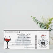 Save The Date Australie Boarding Pass Enregistrer la date (Debout devant)