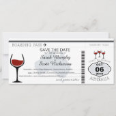 Save The Date Australie Boarding Pass Enregistrer la date (Devant)