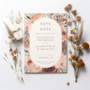 Save The Date Automne Aquarelle Mariage Bohème Enregistrez la Da