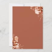 Save The Date Automne Automne Rustique Floral Script Mariage (Dos)