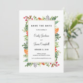 Save The Date Automne Blooms Mariage de automne Enregistrer la c (Debout devant)