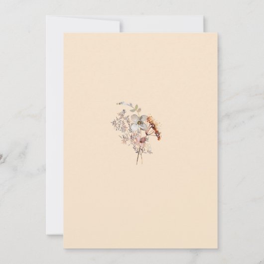 Save The Date Automne Boho Fleur sauvage Photo Mariage Enregistr (Dos)