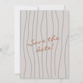 Save The Date Automne écriture manuscrite Terme Mariage Pinstrip (Devant)