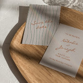 Save The Date Automne écriture manuscrite Terme Mariage Pinstrip