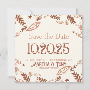 Save The Date Automne Feuilles Automne Enregistrer la date