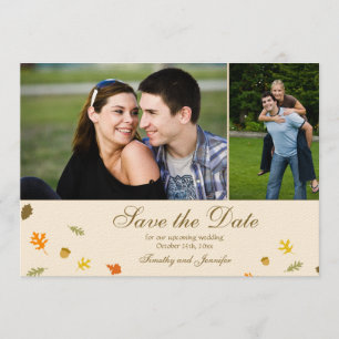 Save The Date automne feuilles mariage enregistrer la date 2 pho