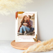 Save The Date Automne Feuilles photo Mariage Enregistrer la date