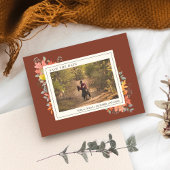 Save The Date Automne Feuilles Terracotta Mariage Photo