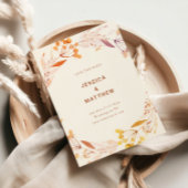 Save The Date Automne Floral Aquarelle Wreath Boho Mariage