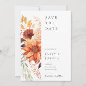 Save The Date Automne Floral Boho Mariage (Devant)