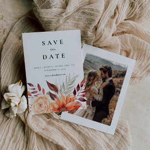 Save The Date Automne Floral Boho Mariage