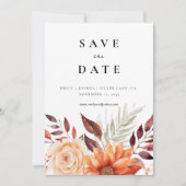 Save The Date Automne Floral Boho Mariage (Devant)