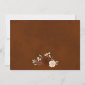 Save The Date Automne Floral Élégant Calligraphie & Mariage Phot (Dos)