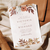 Save The Date Automne Floral Feuille Botanique Rustique