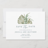 Save The Date Automne Floral Rustic Mariage extérieur (Devant)