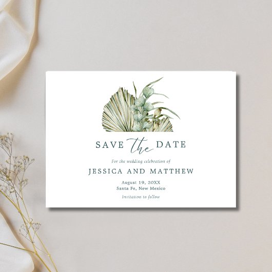 Save The Date Automne Floral Rustic Mariage extérieur