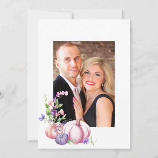 Save The Date Automne - Mariage Champêtre Rustique de Ferme Flor (Dos)