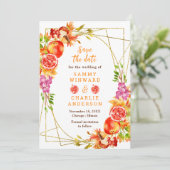 Save The Date Automne Mariage de récolte d'automne (Debout devant)