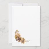 Save The Date Automne Mariage floral Enregistrer la date (Dos)