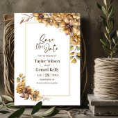 Save The Date Automne Mariage floral Enregistrer la date