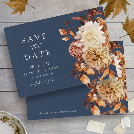 Save The Date Automne Navy