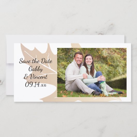 Save The Date Automne Oak Leaf Wedding Enregistrer la date (Devant)