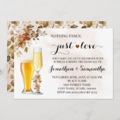 Save The Date Automne Rien De Fancy Just Love Elopement Invitati (Devant / Derrière)