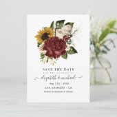 Save The Date Automne Rustique - Automne Mariage Floral (Debout devant)