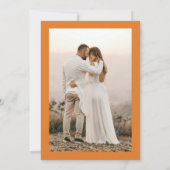 Save The Date Automne Rustique Citrouille photo Mariage (Dos)