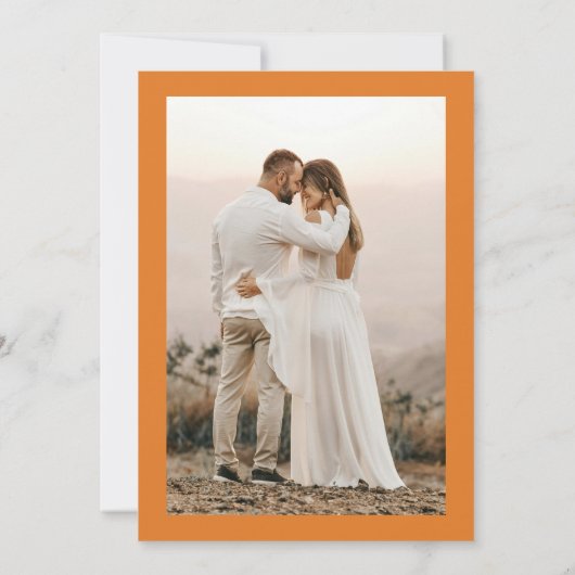 Save The Date Automne Rustique Citrouille photo Mariage (Dos)