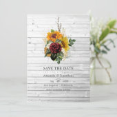 Save The Date Automne rustique - Mariage champêtre de la ferme f (Debout devant)