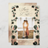 Save The Date Automne se sentir octobre tons Photo enregistrer l (Devant / Derrière)